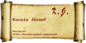 Kocsis József névjegykártya