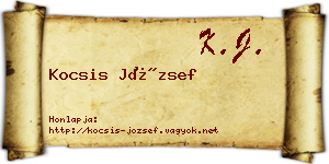Kocsis József névjegykártya