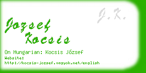 jozsef kocsis business card