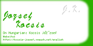 jozsef kocsis business card